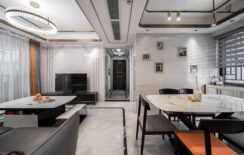 【實(shí)景】96㎡現(xiàn)代風(fēng)，高級(jí)黑白灰+愛馬仕橙，酷！