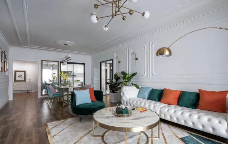 現(xiàn)代輕奢，墨綠與橙黃的碰撞！