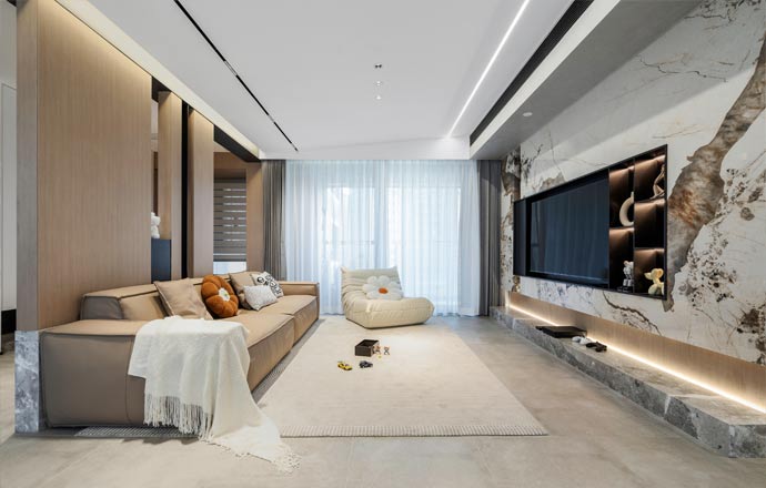 寶安·海納公館117m2現(xiàn)代簡(jiǎn)約，獨(dú)樹(shù)一幟