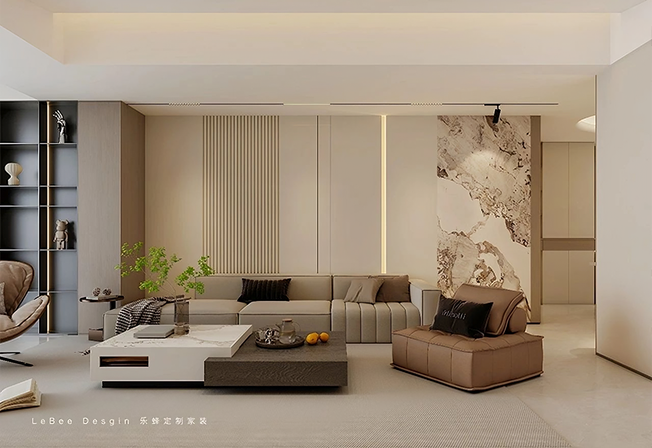 深圳·中信領(lǐng)航里程花園｜140㎡暖咖系現(xiàn)代輕奢，詮釋沉穩(wěn)內(nèi)斂的高級感